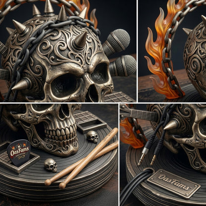 OasFams™ Skull Rock Desktop Music Gear Organizer
