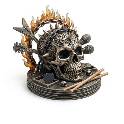 OasFams™ Skull Rock Desktop Music Gear Organizer